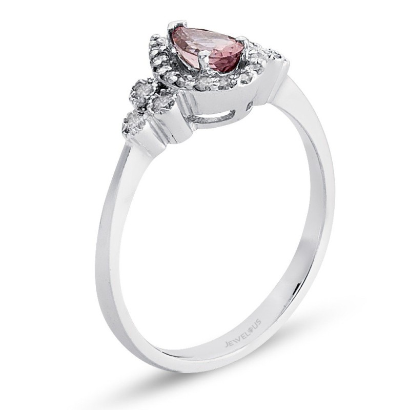 0.62 Karat Pembe Safir Taşlı Pırlanta Yüzük