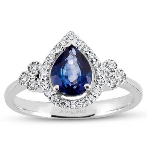 0.24 Karat Safir Taşlı Pırlanta Yüzük