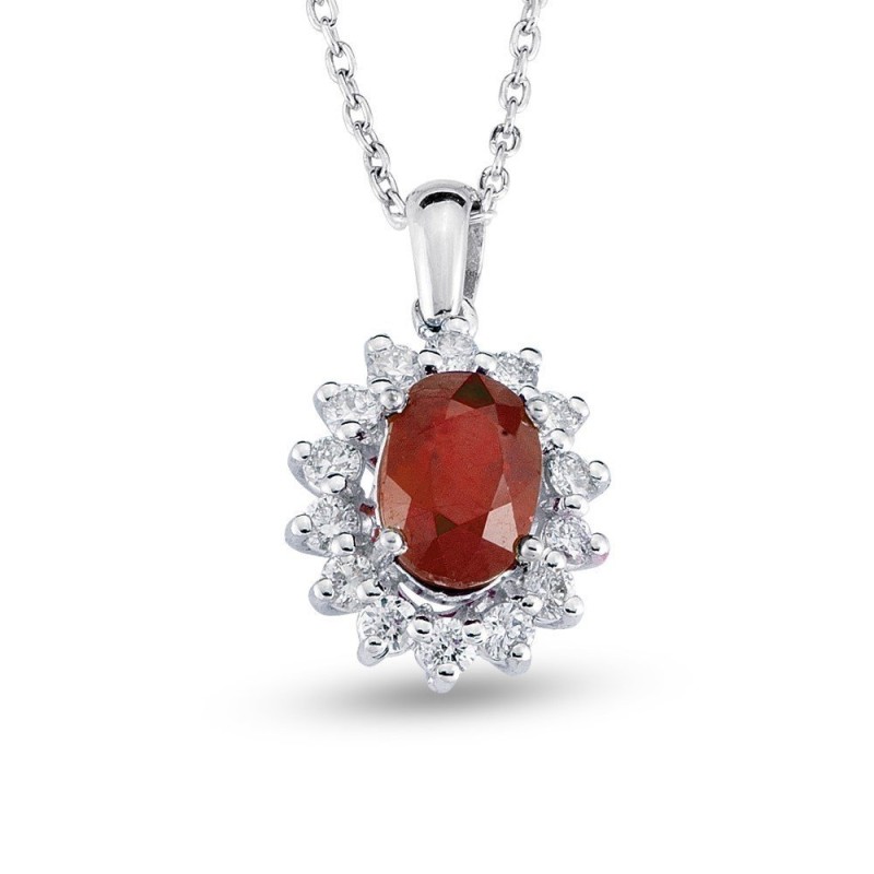 1.66 Karat Yakut Taşlı Pırlanta Kolye
