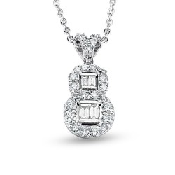 0.46 Karat Baget Taşlı Pırlanta Kolye