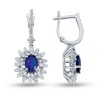 3.05 Karat Safir Taşlı Pırlanta Küpe