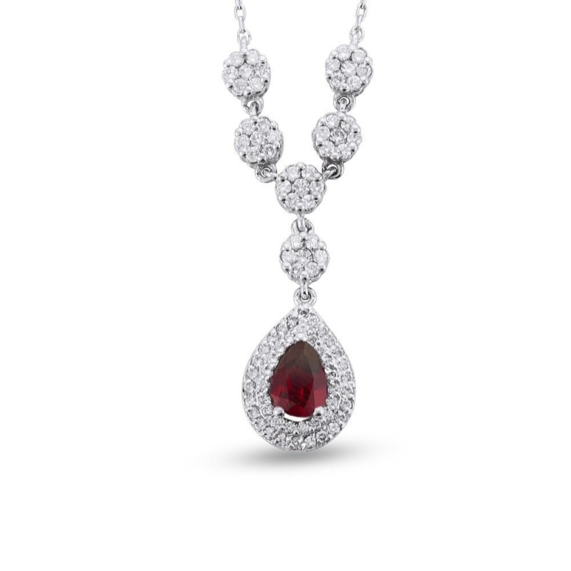 1.12 Karat Yakut Taşlı Pırlanta Kolye