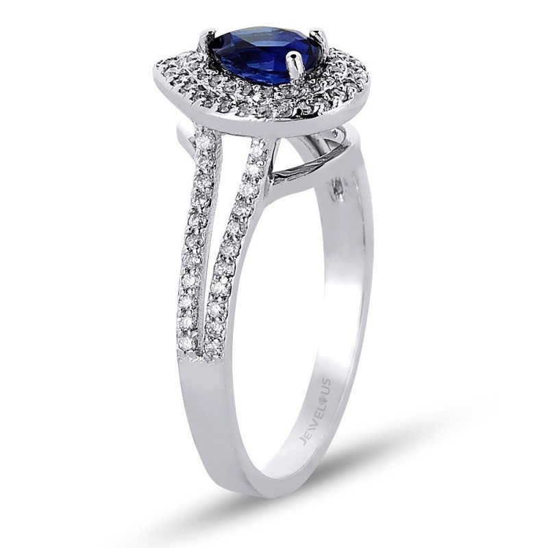 0.95 Karat Safir Taşlı Pırlanta Yüzük