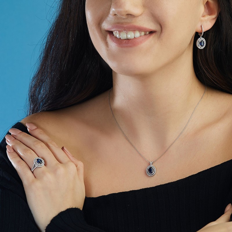 1.47 Karat Safir Taşlı Pırlanta Yüzük