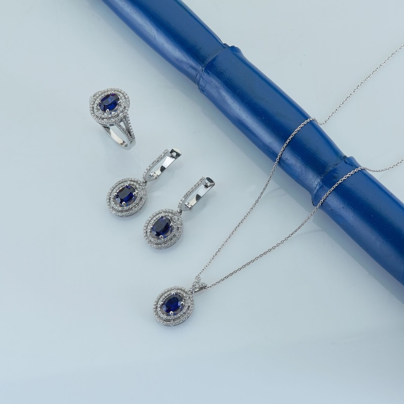 1.47 Karat Safir Taşlı Pırlanta Yüzük