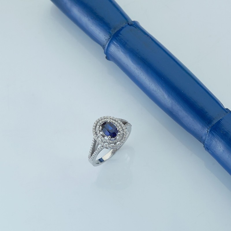1.47 Karat Safir Taşlı Pırlanta Yüzük