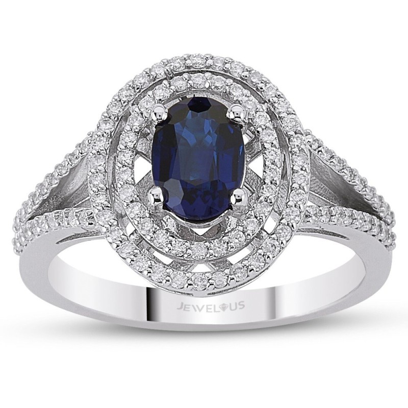 1.47 Karat Safir Taşlı Pırlanta Yüzük