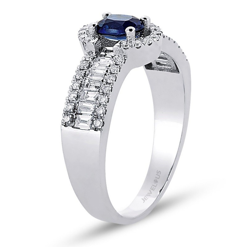 1.00 Karat Safir Taşlı Pırlanta Yüzük
