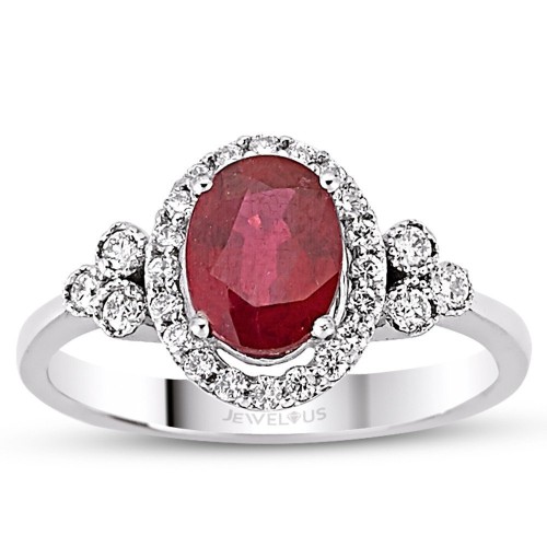 1.99 Karat Yakut Taşlı Pırlanta Yüzük