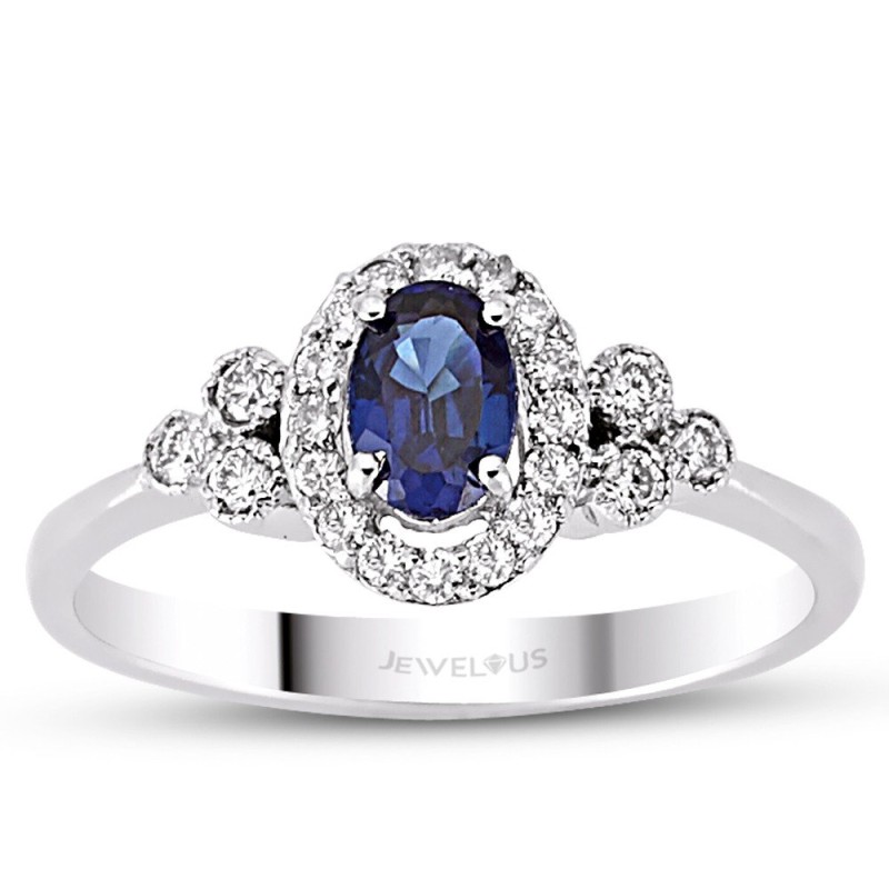 0.88 Karat Safir Taşlı Pırlanta Yüzük