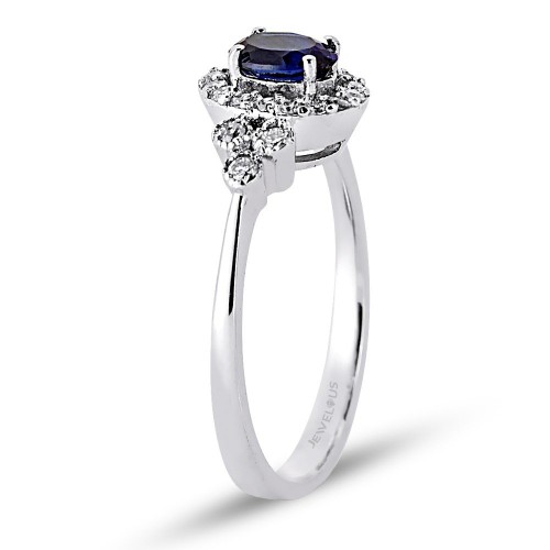 0.88 Karat Safir Taşlı Pırlanta Yüzük