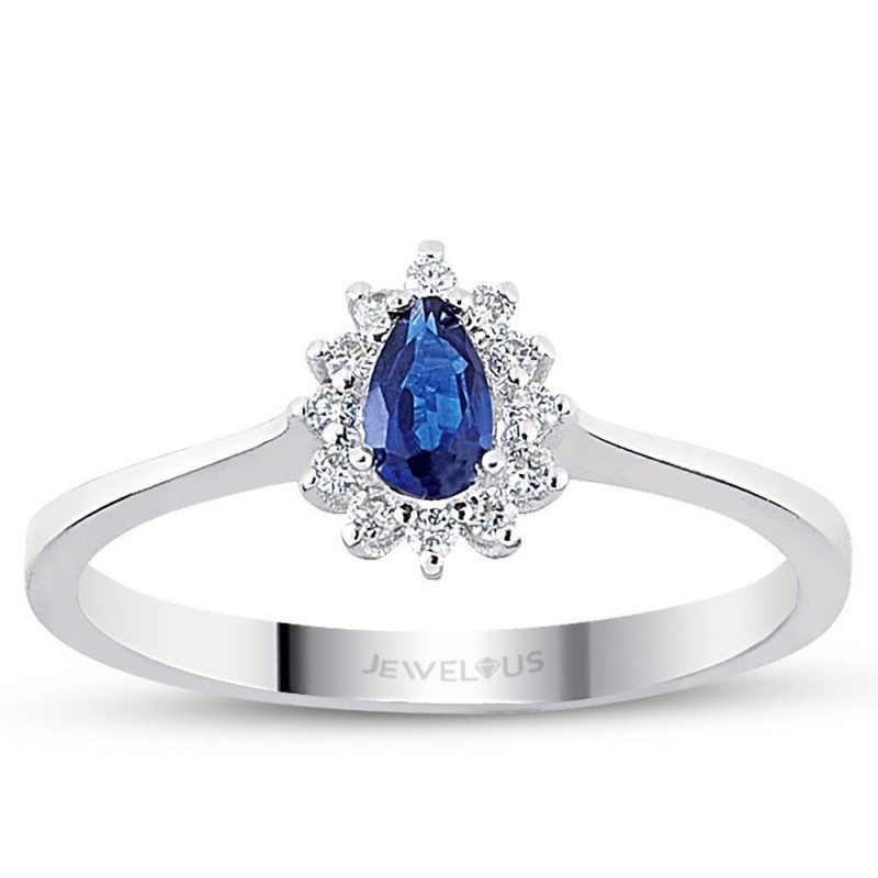 0.42 Karat Safir Taşlı Pırlanta Yüzük