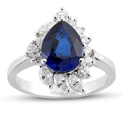 4.34 Karat Safir Taşlı Pırlanta Yüzük