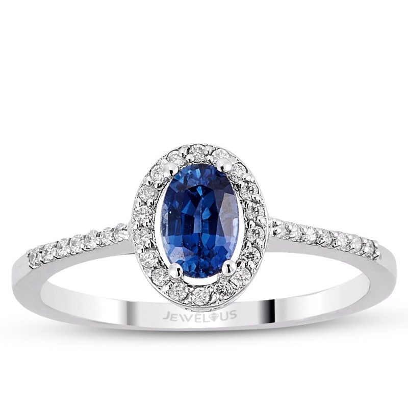 0.77 Karat Safir Taşlı Pırlanta Yüzük