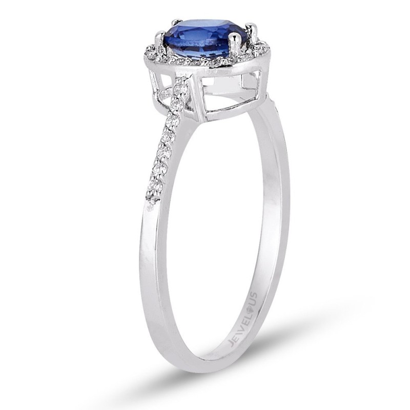 0.77 Karat Safir Taşlı Pırlanta Yüzük