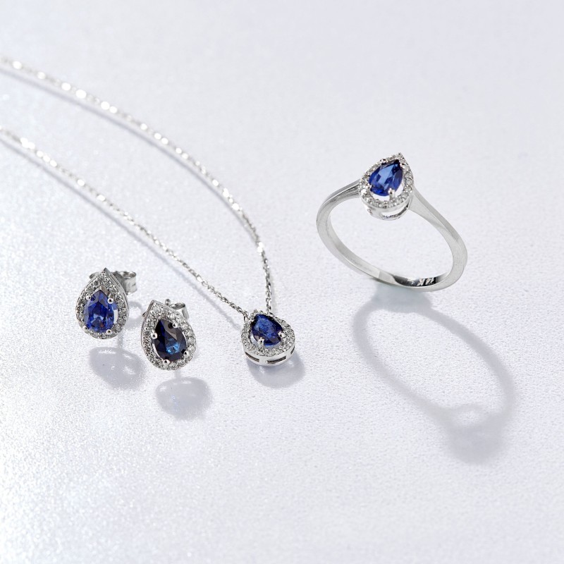 0.61 Karat Safir Taşlı Pırlanta Yüzük