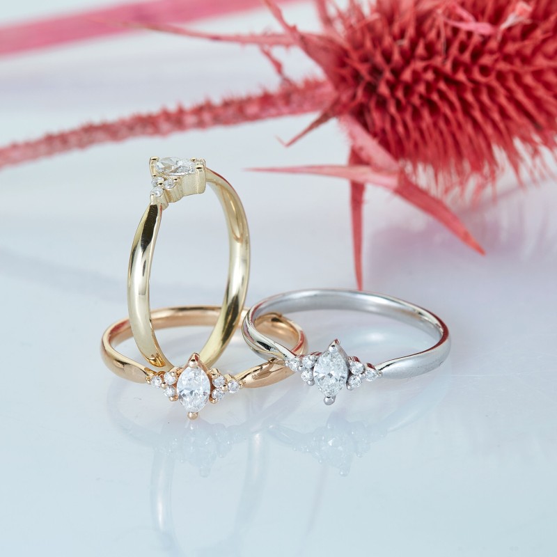 0.23 Karat Markiz Pırlanta Minimal Yüzük