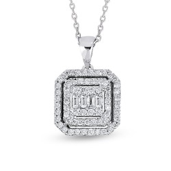0.49 Karat Baget Pırlanta Kolye