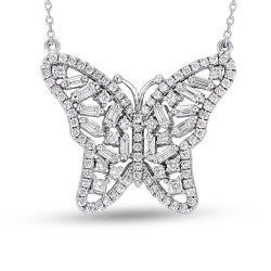 1.23 Karat Baget Taşlı Pırlanta Kolye