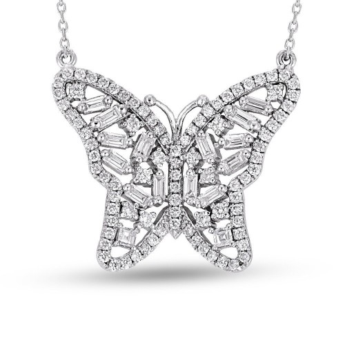 1.23 Karat Baget Taşlı Pırlanta Kolye