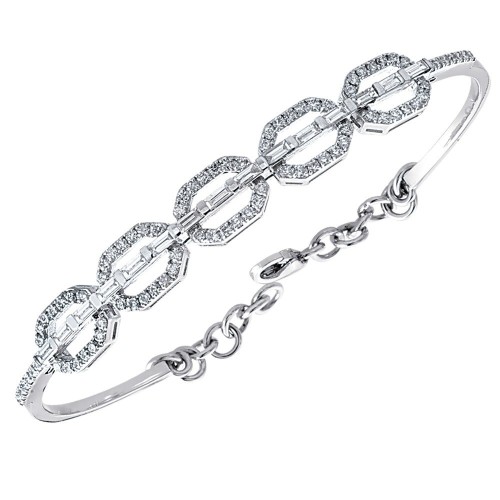 0.09 Karat Pırlanta Minimal Kelepçe Bileklik