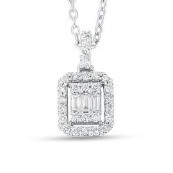 0.20 Karat Baget Pırlanta Kolye