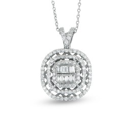 0.52 Karat Baget Pırlanta Kolye