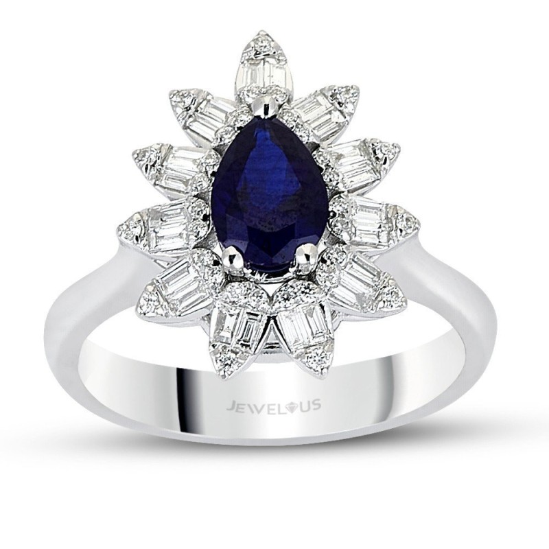 1.26 Karat Safir Taşlı Pırlanta Yüzük