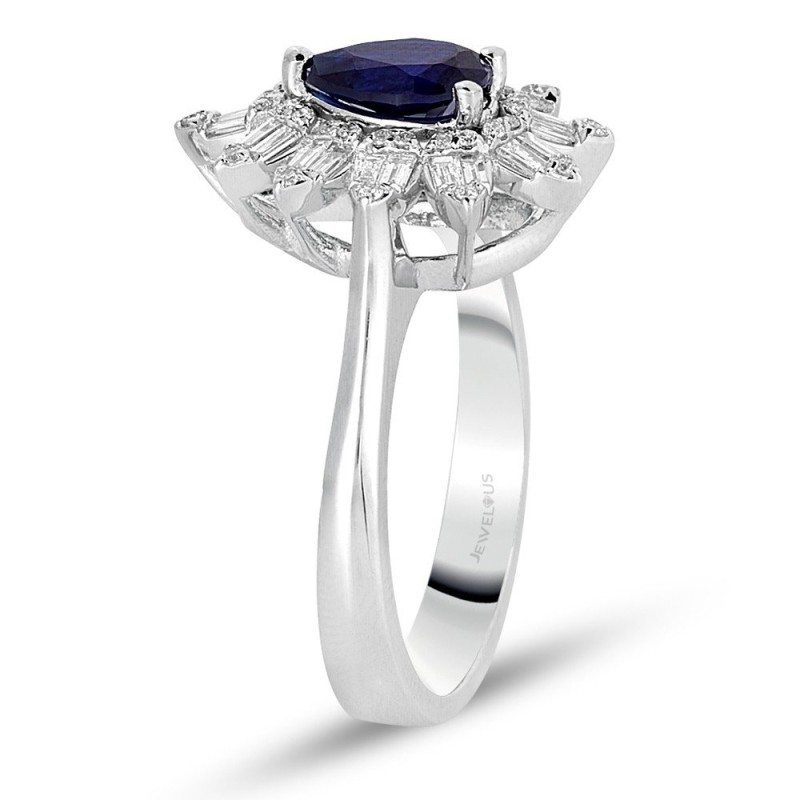 1.26 Karat Safir Taşlı Pırlanta Yüzük