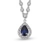 1.31 Karat Safir Taşlı Pırlanta Kolye