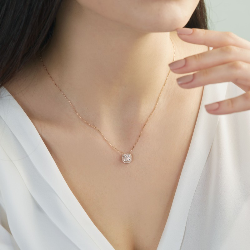 0.46 Karat Pırlanta Minimal Kolye