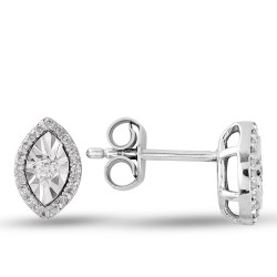 0.13 Karat Pırlanta Minimal Küpe