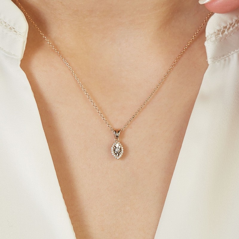 0.07 Karat Pırlanta Minimal Kolye