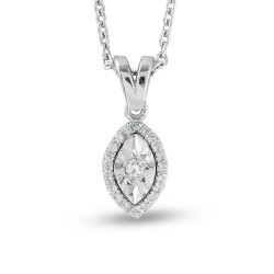 0.07 Karat Pırlanta Minimal Kolye
