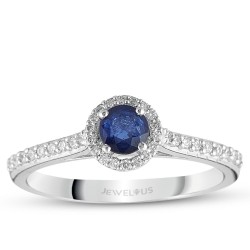 0.52 Karat Safir Taşlı Pırlanta Yüzük