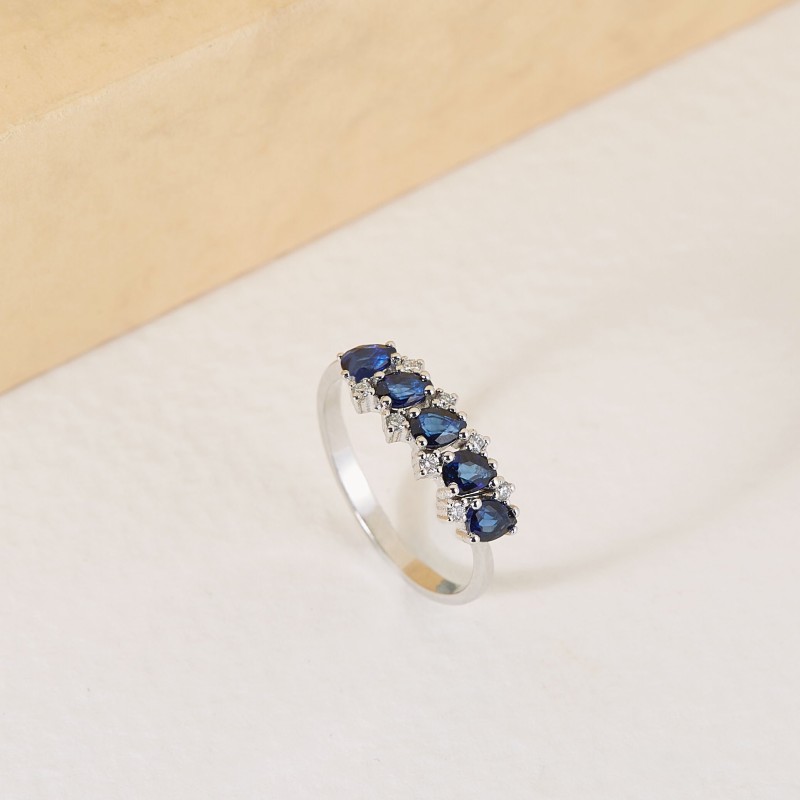 1.13 Karat Safir Taşlı Pırlanta Yüzük