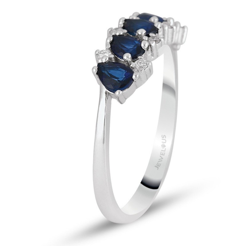 1.13 Karat Safir Taşlı Pırlanta Yüzük