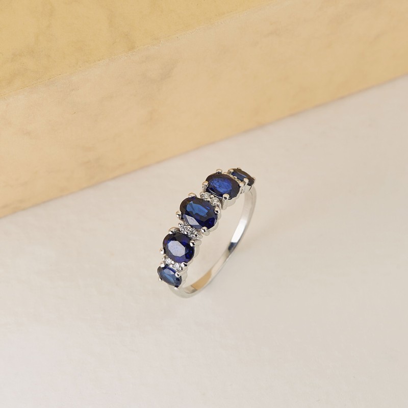 2.07 Karat Safir Taşlı Pırlanta Yüzük
