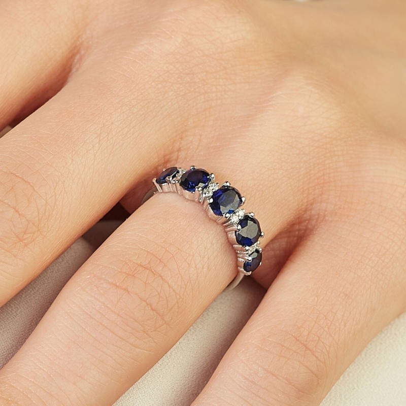 2.07 Karat Safir Taşlı Pırlanta Yüzük