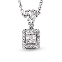 0.25 Karat Baget Pırlanta Kolye