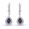 2.41 Karat Safir Taşlı Pırlanta Küpe