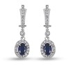 1.65 Karat safir Taşlı Pırlanta Küpe
