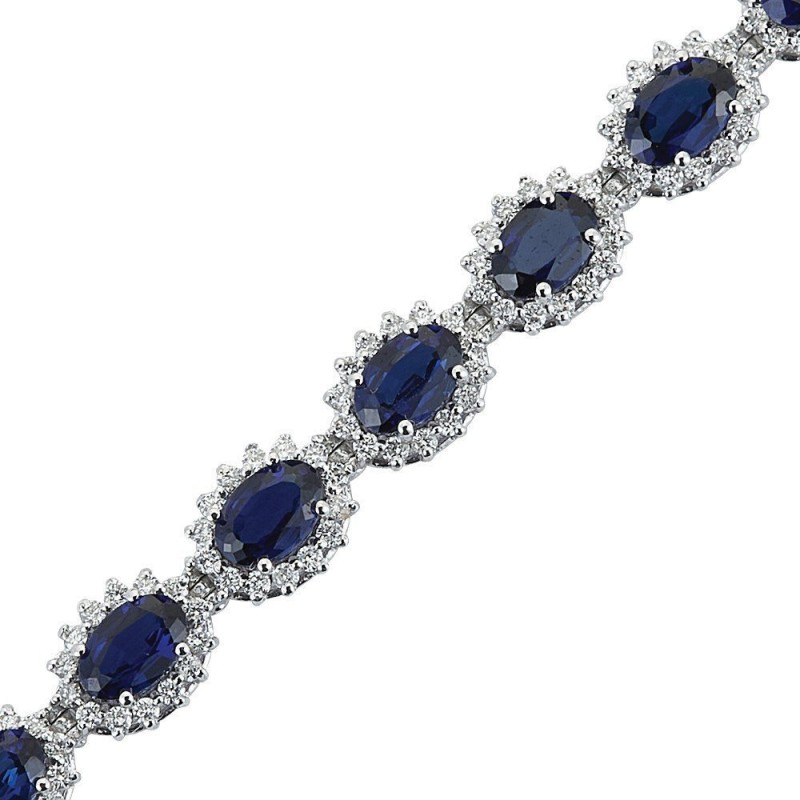 13.54 Karat Safir Taşlı Pırlanta Bileklik