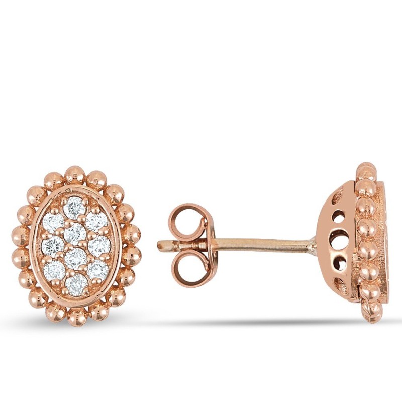 0.32 Karat Pırlanta Minimal Küpe