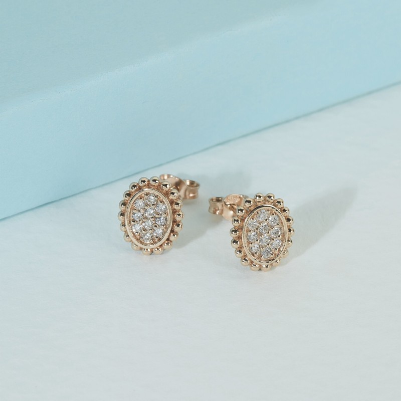 0.32 Karat Pırlanta Minimal Küpe
