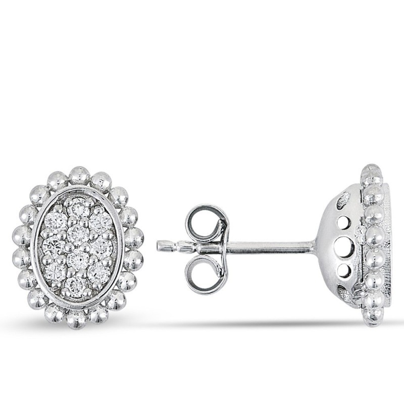 0.32 Karat Pırlanta Minimal Küpe