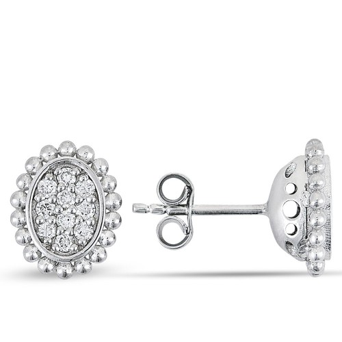 0.32 Karat Pırlanta Minimal Küpe