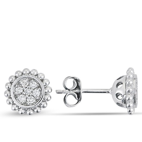 0.21 Karat Pırlanta Minimal Küpe