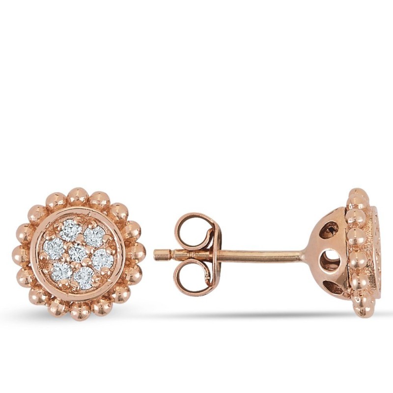0.21 Karat Pırlanta Minimal Küpe