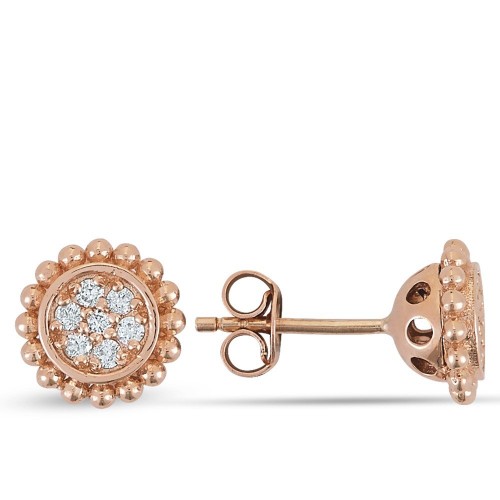 0.21 Karat Pırlanta Minimal Küpe